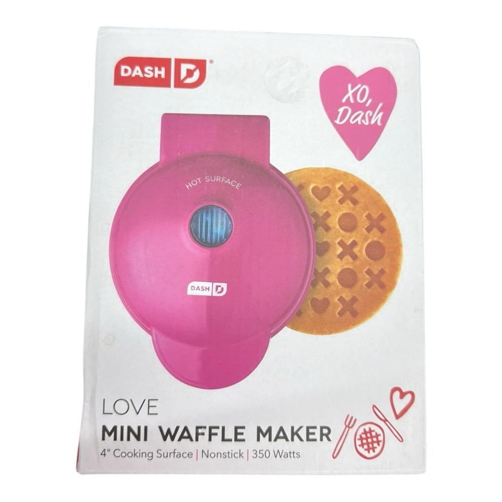 Dash Love Mini Waffle Maker – Pink XO Valentine’s Edition – NEW